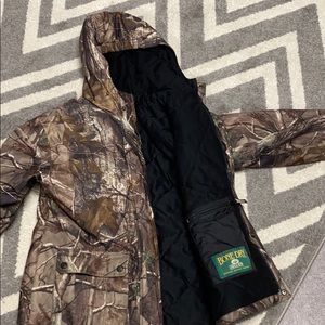 Boys camouflage redhead coat